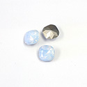 Cut Crystal Point Back Fancy Stone Foiled - Square Antique 10MM WHITE OPAL