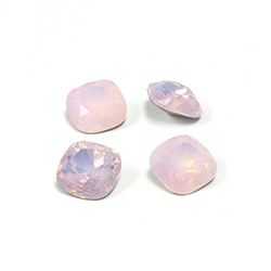 Cut Crystal Point Back Fancy Stone Unfoiled - Square Antique 10MM OPAL ROSE FOILED
