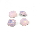 Cut Crystal Point Back Fancy Stone Unfoiled - Square Antique 10MM OPAL ROSE FOILED
