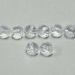 Chinese Cut Crystal Bead Rich Cut - Round 08MM CRYSTAL