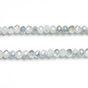 Chinese Cut Crystal Bead - Rondelle 02x3MM ALABASTER 1/2 LUMI BLUE