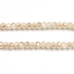Chinese Cut Crystal Bead - Rondelle 02x3MM ALABASTER 1/2 TAUPE