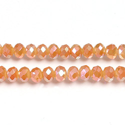 Chinese Cut Crystal Bead - Rondelle 03x4MM CORNELIAN AB