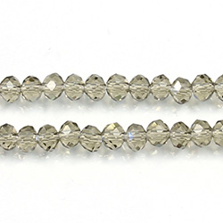 Chinese Cut Crystal Bead - Rondelle 03x4MM BLACK DIAMOND