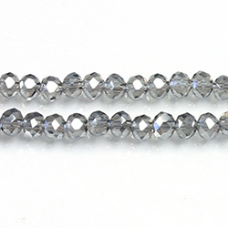 Chinese Cut Crystal Bead - Rondelle 03x4MM CRYSTAL GREY LUMI