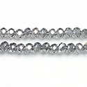 Chinese Cut Crystal Bead - Rondelle 03x4MM CRYSTAL GREY LUMI