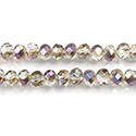 Chinese Cut Crystal Bead - Rondelle 03x4MM CRYSTAL ROSE TWILIGHT