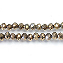 Chinese Cut Crystal Bead - Rondelle 03x4MM FULL COAT BRONZE