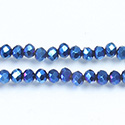 Chinese Cut Crystal Bead - Rondelle 03x4MM IRIS BLUE