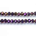 Chinese Cut Crystal Bead - Rondelle 03x4MM IRIS PURPLE