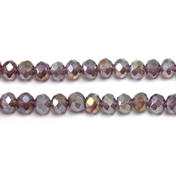 Chinese Cut Crystal Bead - Rondelle 03x4MM LT AMETHYST RAINBOW