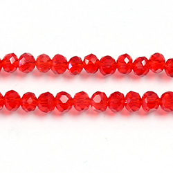Chinese Cut Crystal Bead - Rondelle 03x4MM LT SIAM RUBY