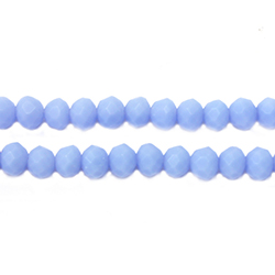Chinese Cut Crystal Bead - Rondelle 03x4MM MAT LIGHT BLUE OPAQUE