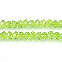 Chinese Cut Crystal Bead - Rondelle 03x4MM OLIVENE