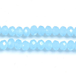 Chinese Cut Crystal Bead - Rondelle 03x4MM OPAL AQUA