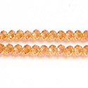 Chinese Cut Crystal Bead - Rondelle 03x4MM ORANGE LUMI