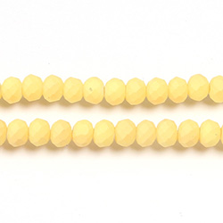 Chinese Cut Crystal Bead - Rondelle 03x4MM POWDER COAT YELLOW