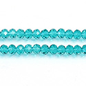 Chinese Cut Crystal Bead - Rondelle 03x4MM TEAL