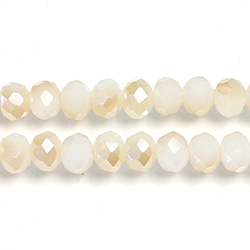 Chinese Cut Crystal Bead - Rondelle 04x6MM ALABASTER 1/2 TAUPE