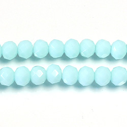 Chinese Cut Crystal Bead - Rondelle 04x6MM LT BLUE TURQUOISE