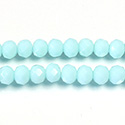 Chinese Cut Crystal Bead - Rondelle 04x6MM LT BLUE TURQUOISE