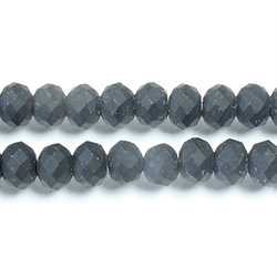 Chinese Cut Crystal Bead - Rondelle 04x6MM MATTE JET