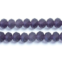 Chinese Cut Crystal Bead - Rondelle 04x6MM MATTE TANZANITE