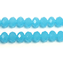 Chinese Cut Crystal Bead - Rondelle 04x6MM OPAL AQUA