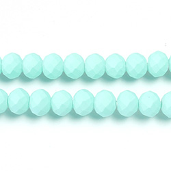 Chinese Cut Crystal Bead - Rondelle 04x6MM POWDER COAT LT GREEN