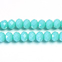 Chinese Cut Crystal Bead - Rondelle 04x6MM TURQUOISE