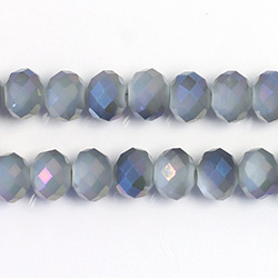 Chinese Cut Crystal Bead - Rondelle 06x8MM ALABASTER LUMI