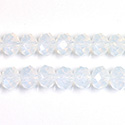 Chinese Cut Crystal Bead - Rondelle 06x8MM WHITE OPAL