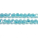 Chinese Cut Crystal Bead - Hexagon 07x5.5MM OPAL AQUA LUMI Coated
