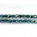 Chinese Cut Crystal Bead - Fancy 05MM DK GREEN LUMI

