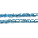 Chinese Cut Crystal Bead - Fancy 05MM TEAL LUMI Coated