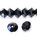 Chinese Cut Crystal Bead - Flat Bicone Spacer 05x3MM JET