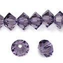 Chinese Cut Crystal Bead - Flat Bicone Spacer 06x4MM LIGHT TANZANITE