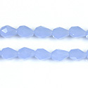 Chinese Cut Crystal Bead - Pear 08x6MM OPAL BLUE