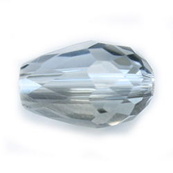 Chinese Cut Crystal Bead - Pear 11x08MM GREY