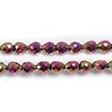 Chinese Cut Crystal Bead - PEAR 06MM CARNIVAL FULL COAT