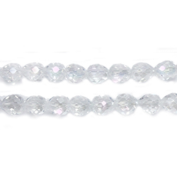Chinese Cut Crystal Bead - PEAR 06MM CRYSTAL AB