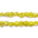 Chinese Cut Crystal Bead - Heart 06MM YELLOW LUMI COAT