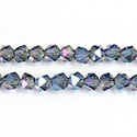 Chinese Cut Crystal Bead - Fancy 04MM CRYSTAL/HALF BLUE-PURPLE