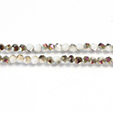 Chinese Cut Crystal Bead - Fancy 04MM ALABASTER 1/2 RAINBOW Coated