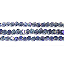 Chinese Cut Crystal Bead - Fancy 04MM CRYSTAL 1/2 PURPLE COATED