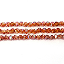 Chinese Cut Crystal Bead - Fancy 04MM ORANGE LUMI Coated