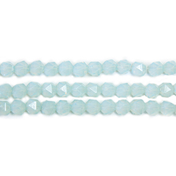 Chinese Cut Crystal Bead - Fancy Round 06MM AQUA OPAL