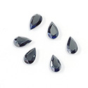 Gemstone Flat Back Stone with Faceted Top and Table - Pear 08x5MM HEMATITE