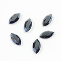 Gemstone Flat Back Stone with Faceted Top and Table - Navette 10x5MM HEMATITE