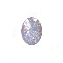 Plastic Flat Back Faceted Cabochons - Rauten Rose - Stone - Oval 14x10MM OPAL LILAC DYED